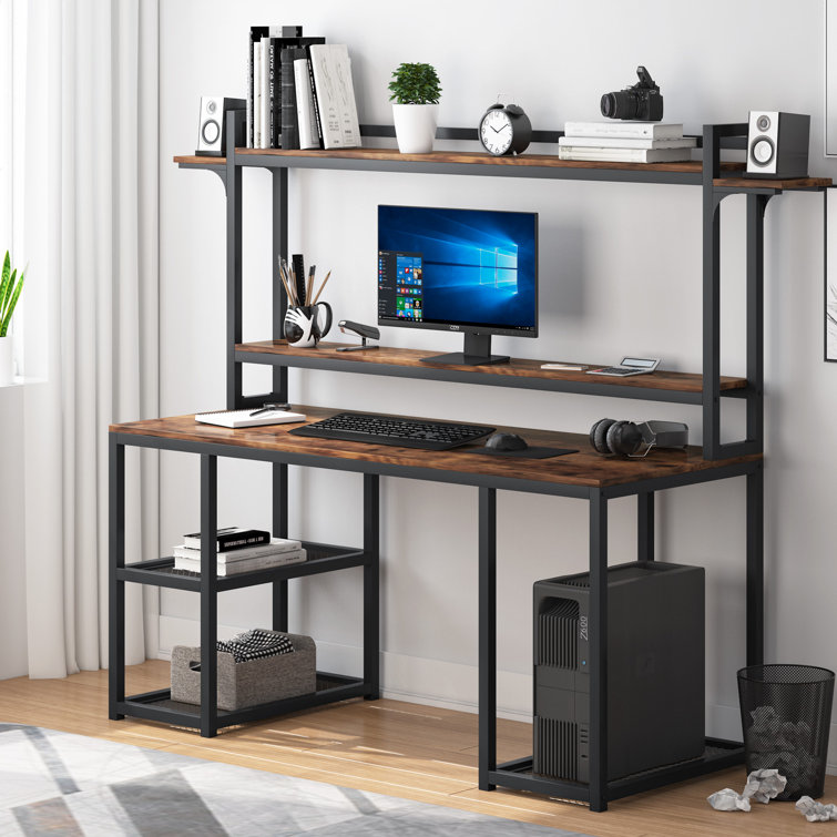 Inbox Zero Gaming Desk with Hutch & Reviews Wayfair